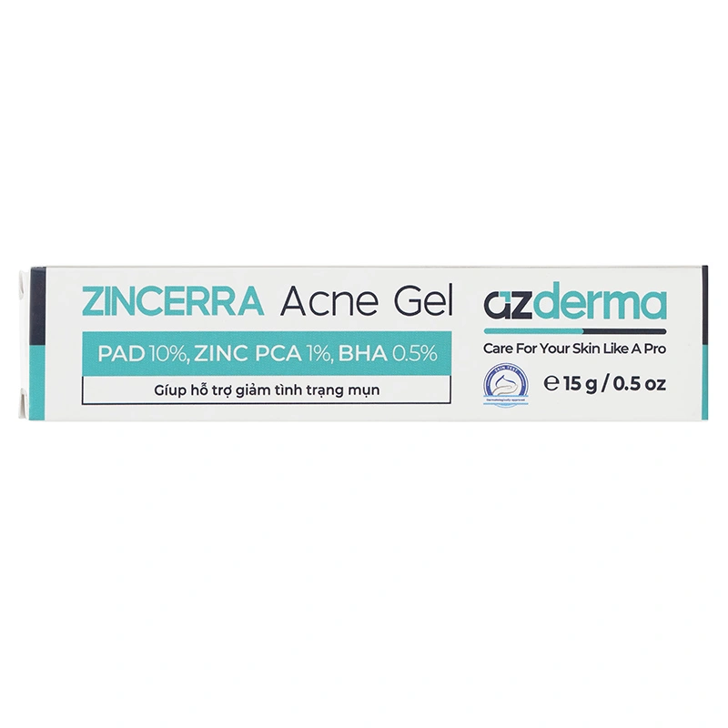 Gel Azderma Zincerra Acne giảm mụn sưng viêm tuýp 15g - 1
